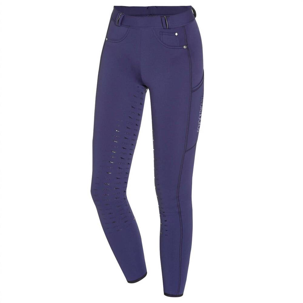 NEW SCHOCKEMOHLE women's winter riding tights ii in jeans blue
